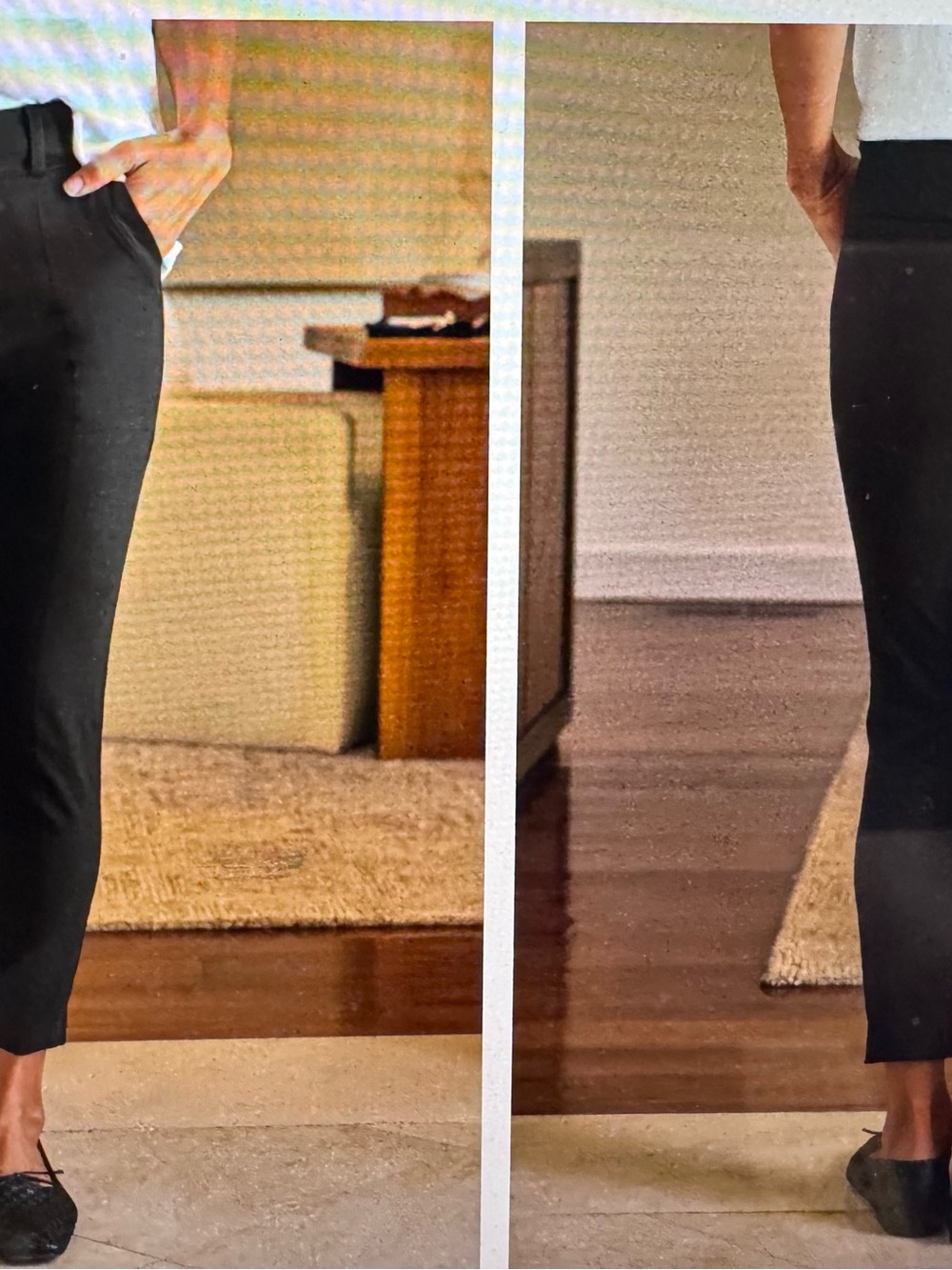 Frank & Eileen Black Cropped Slim Pants